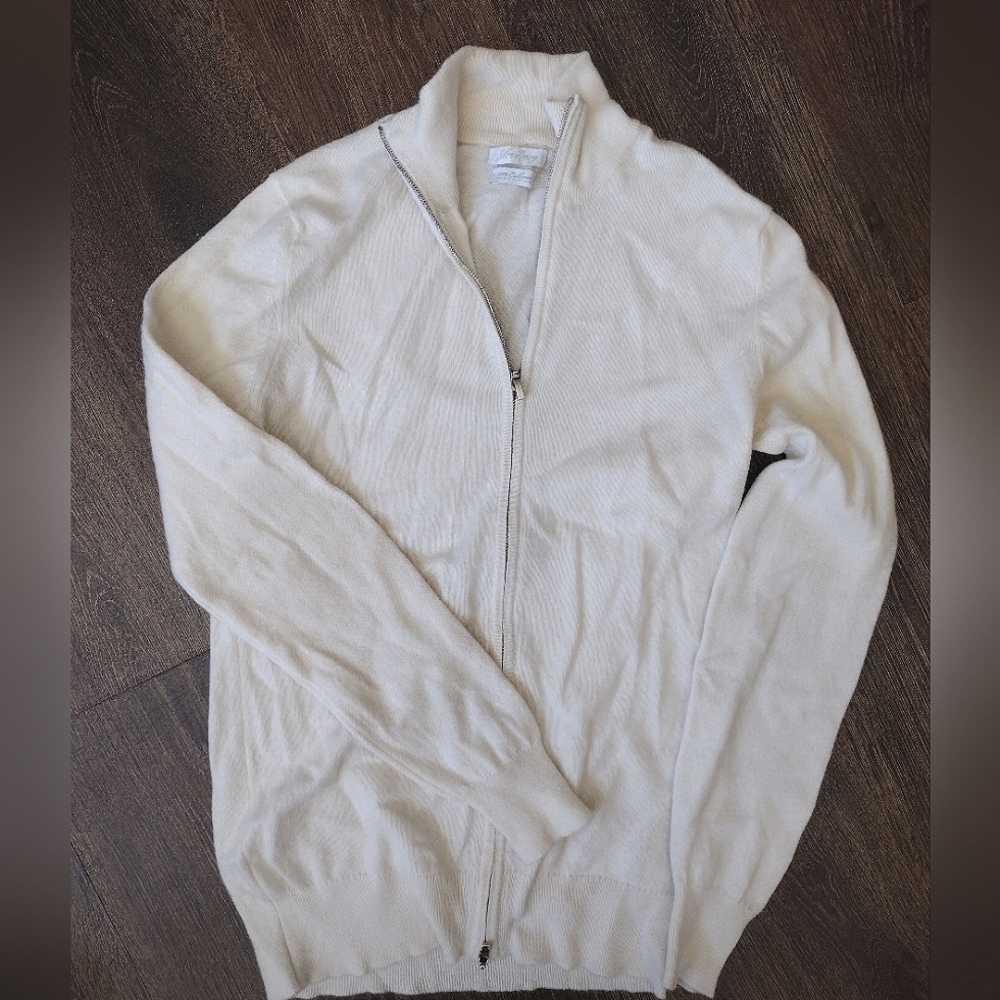 John Laing Cashmere Zip Up Cardigan Size S